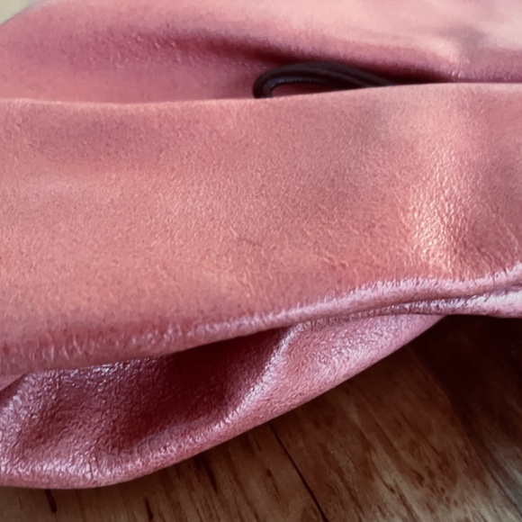 FIORENZO CASTILLI Firenze  Italy-made peach leather shoulder bag - Picture 7 of 8